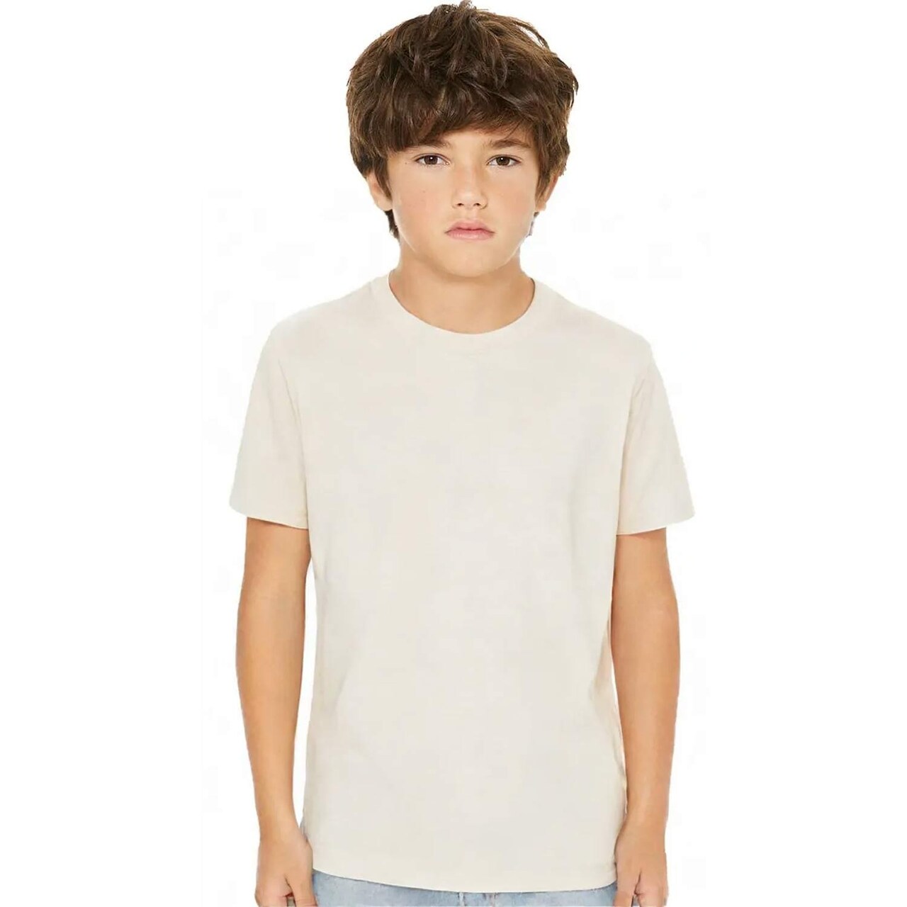 BELLA+CANVAS Youth Short Sleeve Crewneck Jersey Tee Soft Cotton Kids T-Shirt Lightweight School & Custom Print Shirt